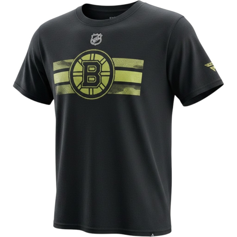 Fanatics Boston Bruins Military Appreciation Authentic Tee Shirt Mens Med NEW